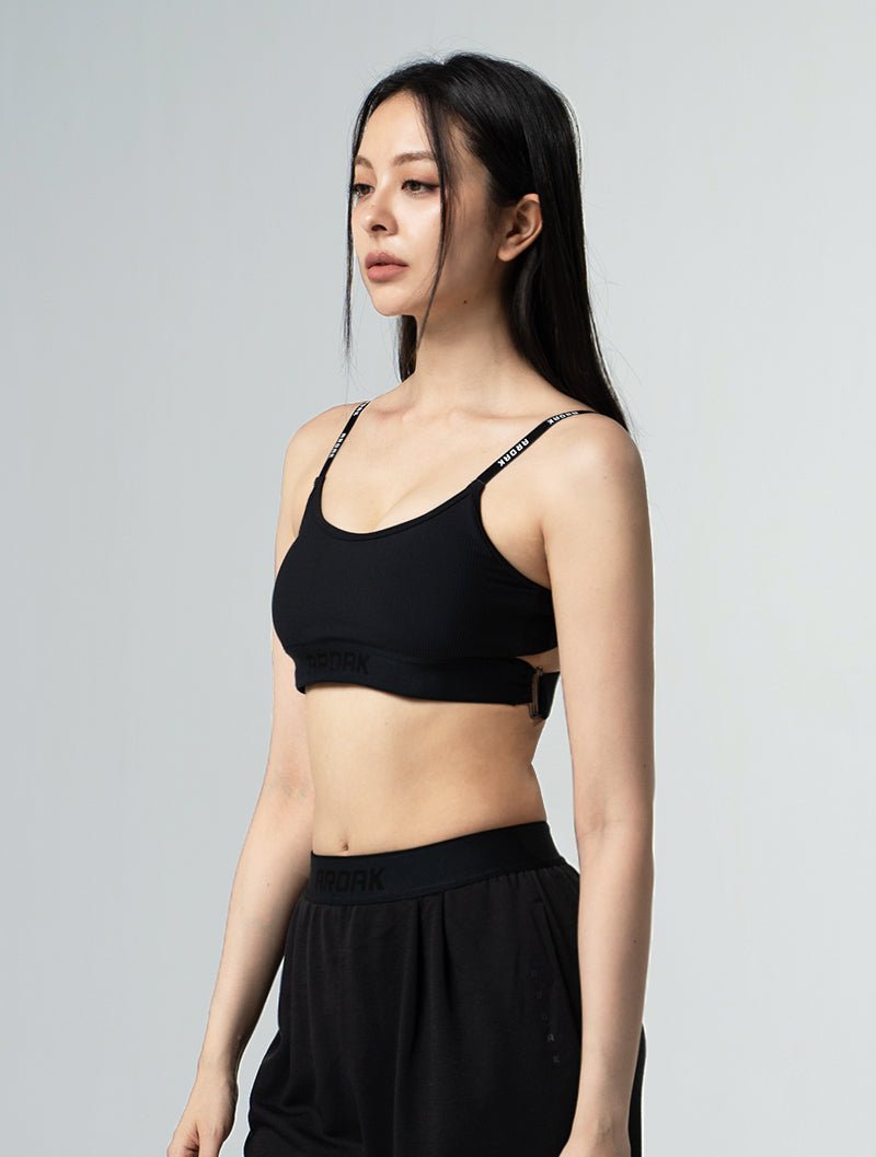 Lumin™ Xross鬆緊美背BraTop 25 - 1 (黑) - AROAK 機能健身服飾 | 專為健人打造
