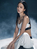 Lumin™ Xross鬆緊美背BraTop 25 - 1 (白) - AROAK 機能健身服飾 | 專為健人打造