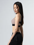 Lumin™ Xross鬆緊美背BraTop 25 - 1 (奶茶杏) - AROAK 機能健身服飾 | 專為健人打造