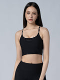 Lumin™ Y字調節美波BraTop 24 - 2 (黑) - AROAK 機能健身服飾 | 專為健人打造