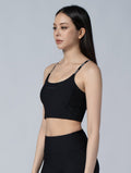 Lumin™ Y字調節美波BraTop 24 - 2 (黑) - AROAK 機能健身服飾 | 專為健人打造