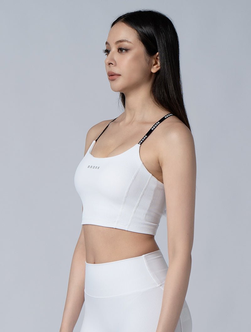 Lumin™ Y字調節美波BraTop 24 - 2 (白) - AROAK 機能健身服飾 | 專為健人打造