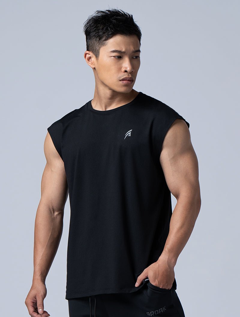 NAP™ - Pure 親膚機能寬肩背心 (黑) - AROAK 機能健身服飾 | 專為健人打造