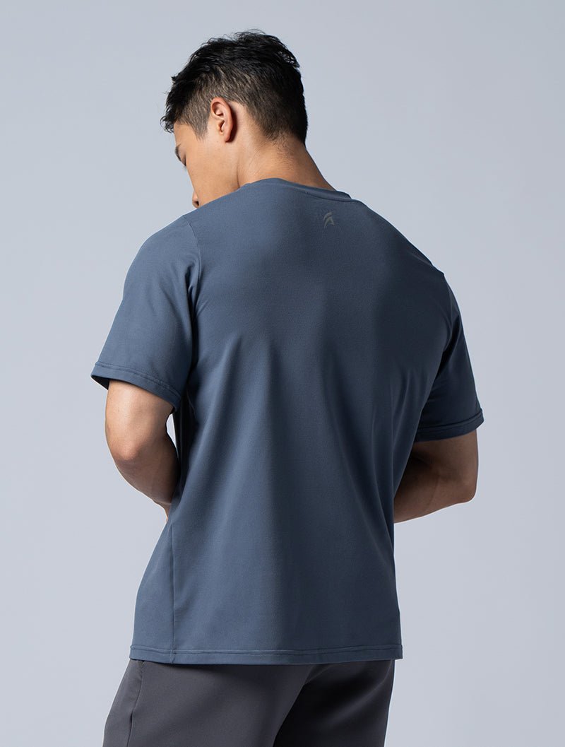 NAP™ - Pure親膚機能寬鬆短袖上衣 (灰藍) - AROAK 機能健身服飾 | 專為健人打造