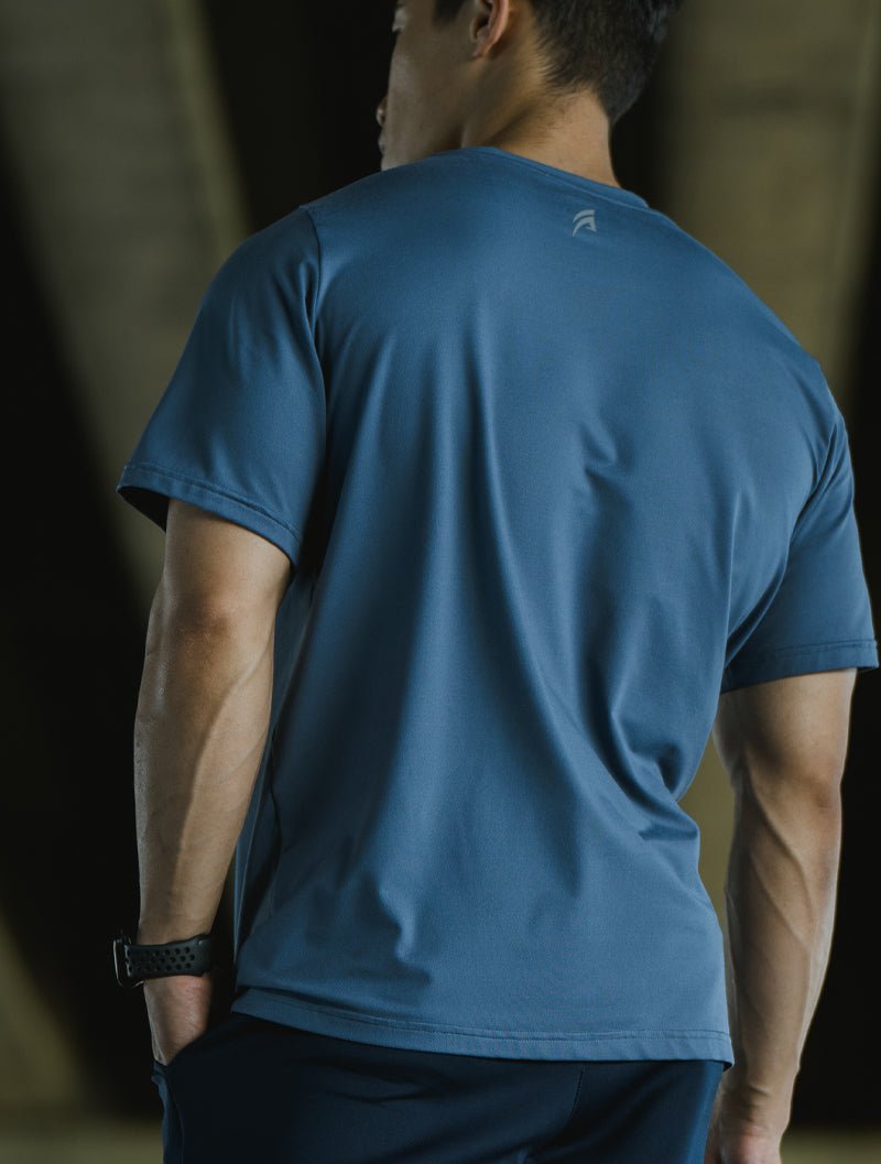 NAP™ - Pure親膚機能寬鬆短袖上衣 (灰藍) - AROAK 機能健身服飾 | 專為健人打造