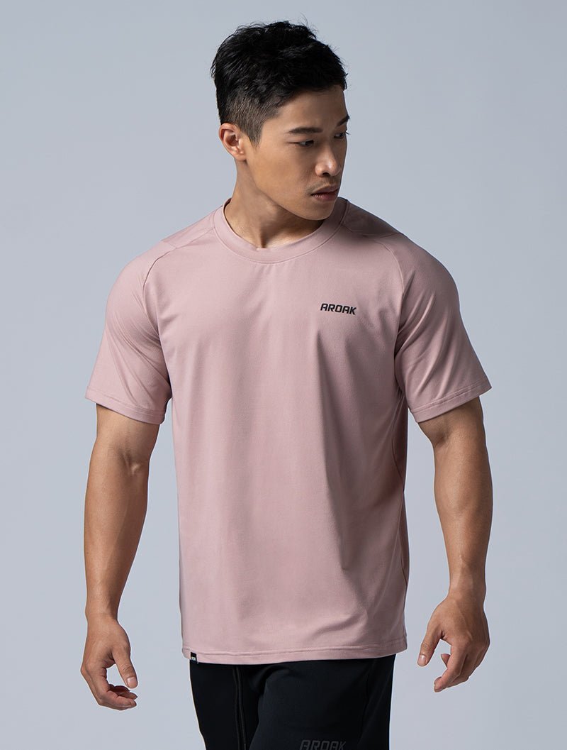 NAP™ - Pure 親膚機能寬鬆短袖上衣 (藕粉) - AROAK 機能健身服飾 | 專為健人打造