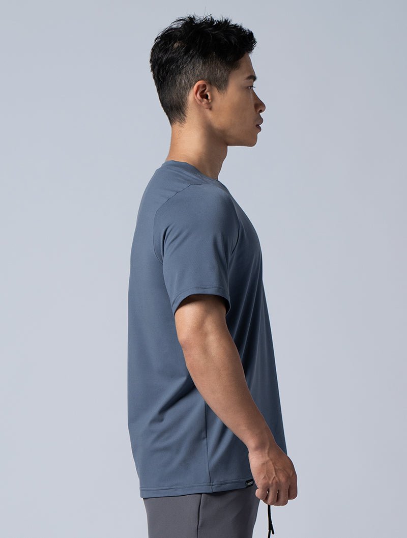 NAP™ - Pure親膚機能寬鬆短袖上衣 (灰藍) - AROAK 機能健身服飾 | 專為健人打造