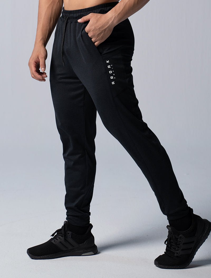 NAP™ - Twist 極致觸感流線長褲 (麻花黑) - AROAK 機能健身服飾 | 專為健人打造