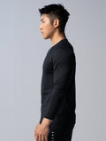 NAP™ - Twist 極致觸感流線動能上衣 (麻花黑) - AROAK 機能健身服飾 | 專為健人打造