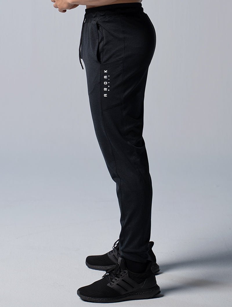 NAP™ - Twist 極致觸感流線長褲 (麻花黑) - AROAK 機能健身服飾 | 專為健人打造