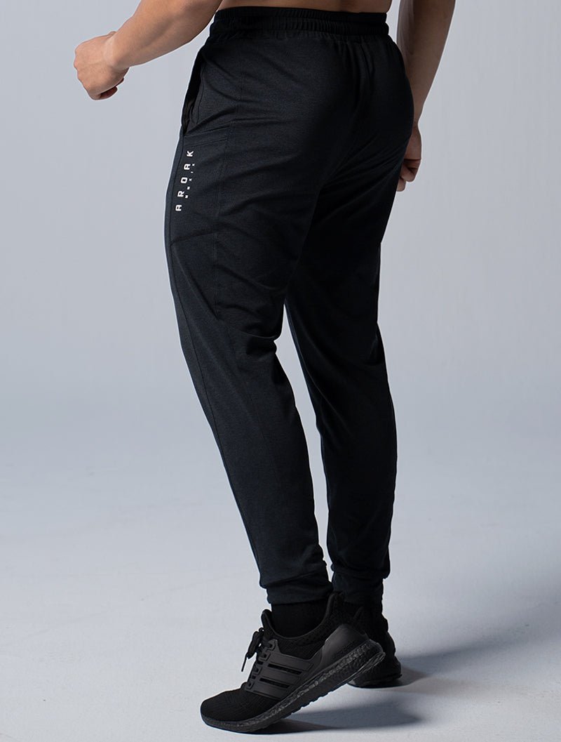 NAP™ - Twist 極致觸感流線長褲 (麻花黑) - AROAK 機能健身服飾 | 專為健人打造