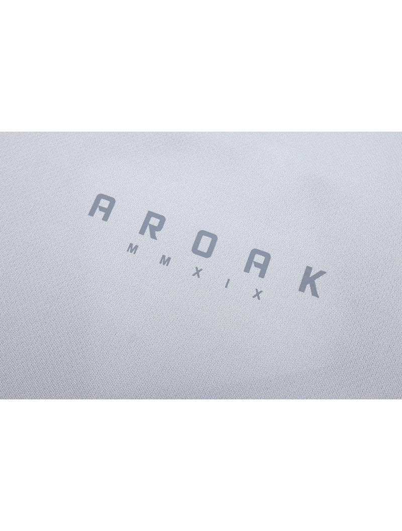 ONE - WAY™ 單向導濕後袖剪接訓練上衣 (淺灰) - AROAK 機能健身服飾 | 專為健人打造