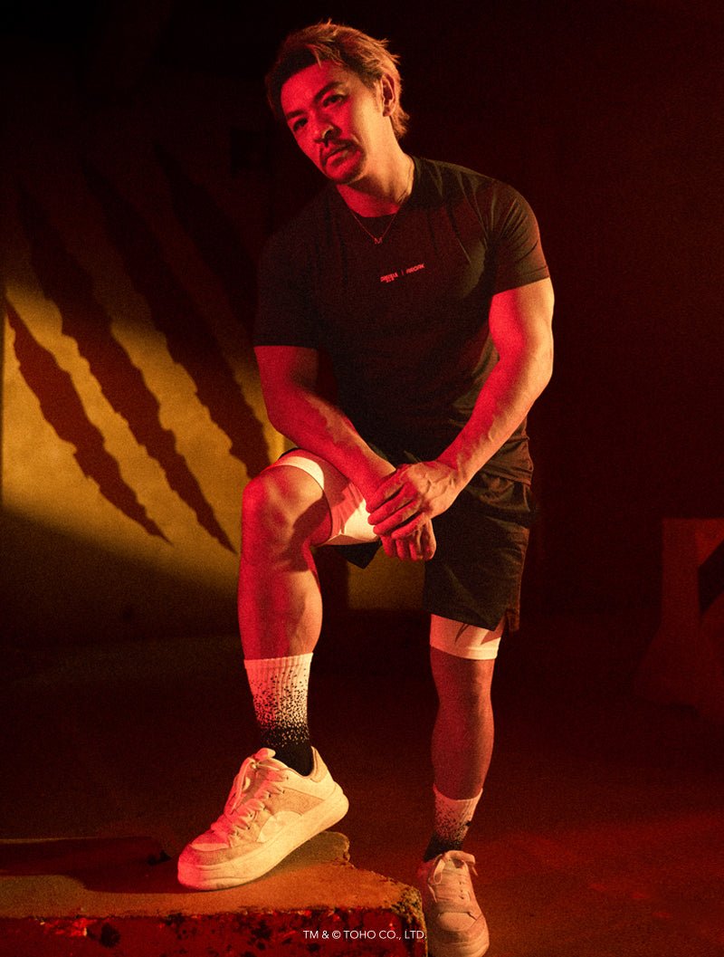 哥吉拉不朽王者機能短袖上衣 (黑) - AROAK 機能健身服飾 | 專為健人打造