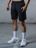 弧型拼接機能短褲 (黑) - AROAK 機能健身服飾 | 專為健人打造