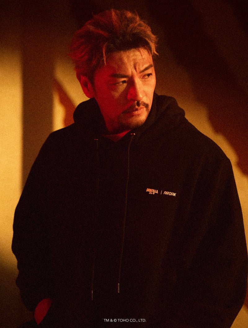 哥吉拉怪獸之王休閒連帽上衣 (黑) - AROAK 機能健身服飾 | 專為健人打造