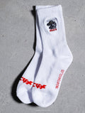 哥吉拉 - 機械哥吉拉襪子 (白) - AROAK 機能健身服飾 | 專為健人打造
