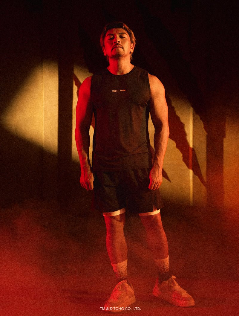 哥吉拉經典機能寛肩背心 (黑) - AROAK 機能健身服飾 | 專為健人打造