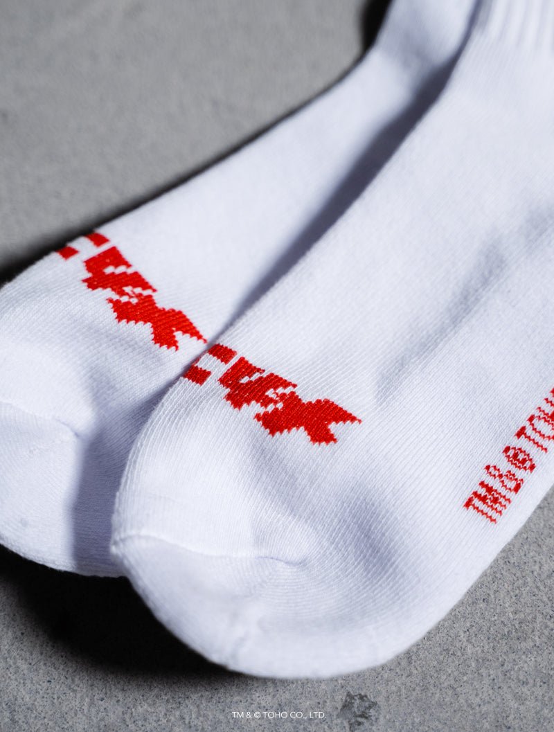 哥吉拉 - 機械哥吉拉襪子 (白) - AROAK 機能健身服飾 | 專為健人打造