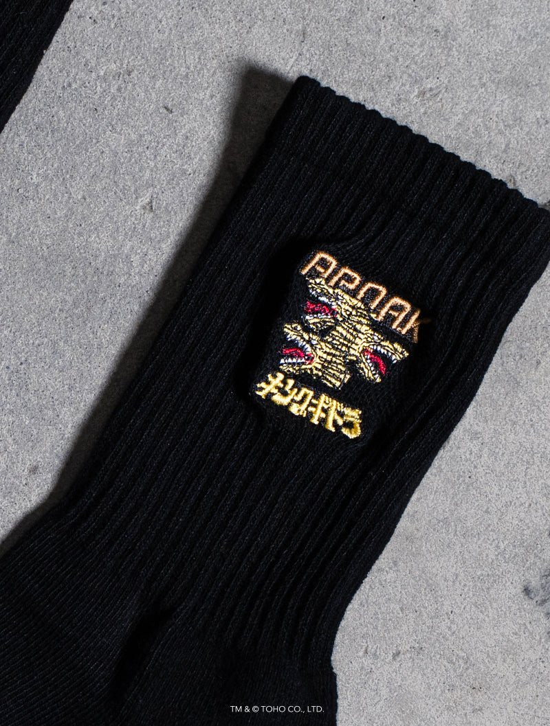 哥吉拉 - 王者基多拉襪子 (黑) - AROAK 機能健身服飾 | 專為健人打造