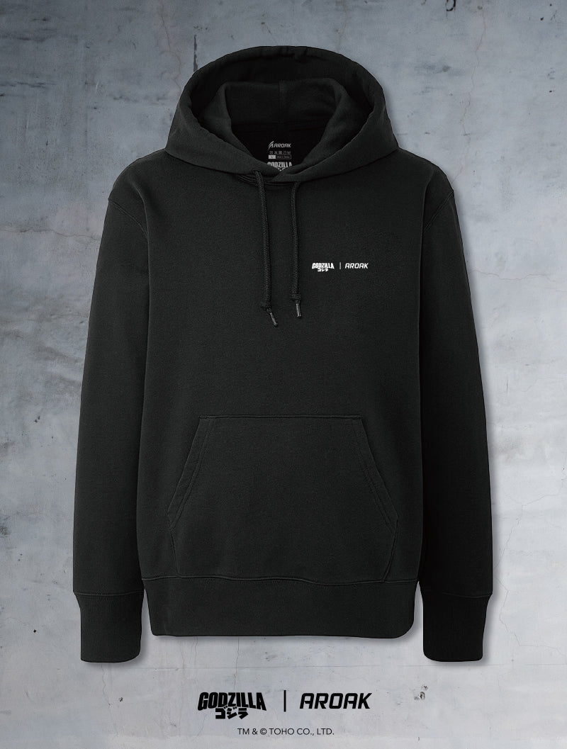 哥吉拉怪獸之王休閒連帽上衣 (黑) - AROAK 機能健身服飾 | 專為健人打造
