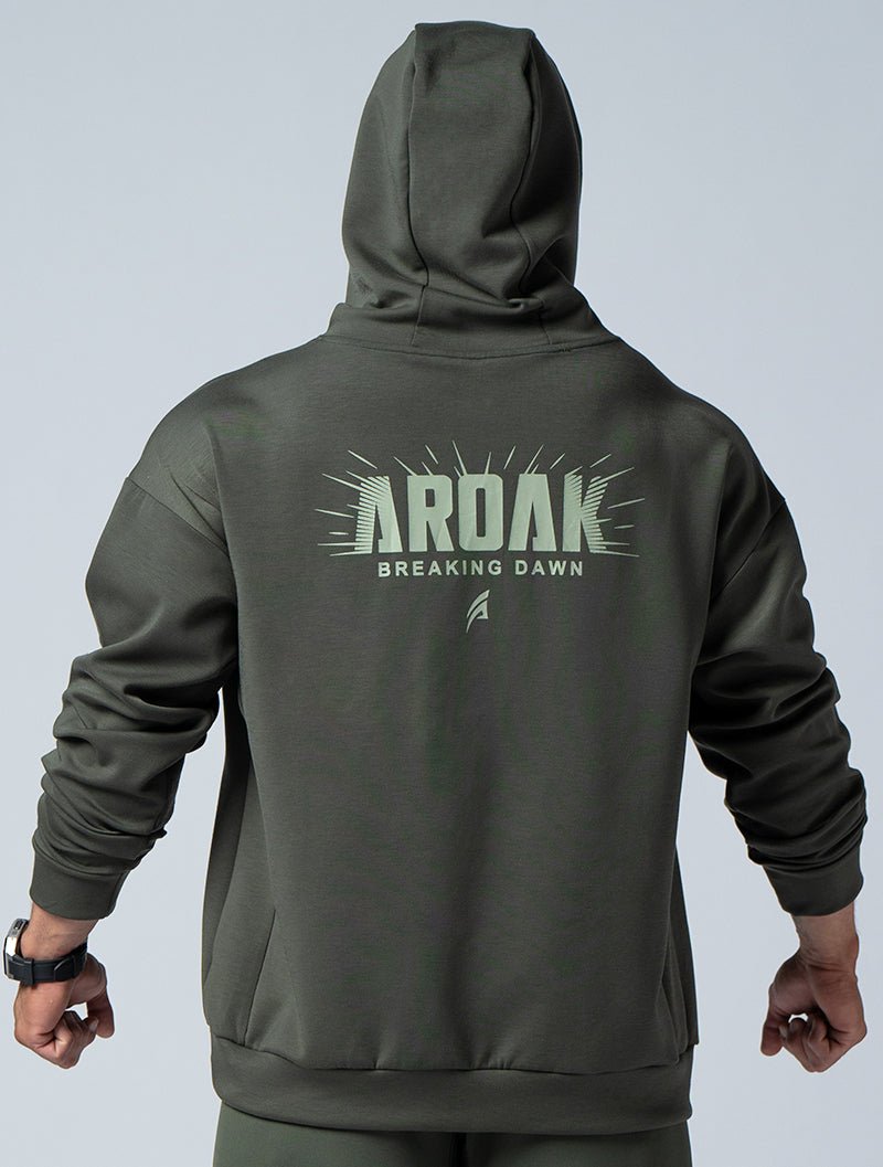 SIRO™ - Dual 曙光戰士連帽上衣 (墨綠) - AROAK 機能健身服飾 | 專為健人打造