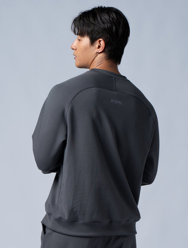 SIRO™ - Dual 拉克蘭袖休閒上衣 (深灰) - AROAK 機能健身服飾 | 專為健人打造