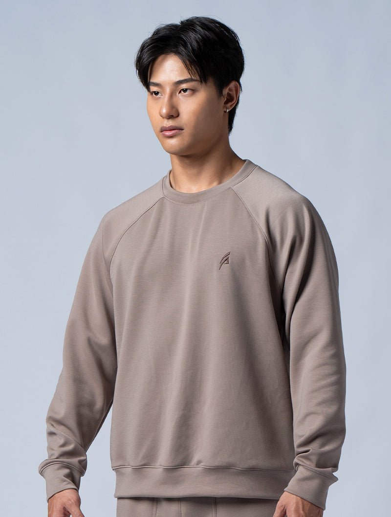 SIRO™ - Dual 拉克蘭袖休閒上衣 (棕卡其) - AROAK 機能健身服飾 | 專為健人打造