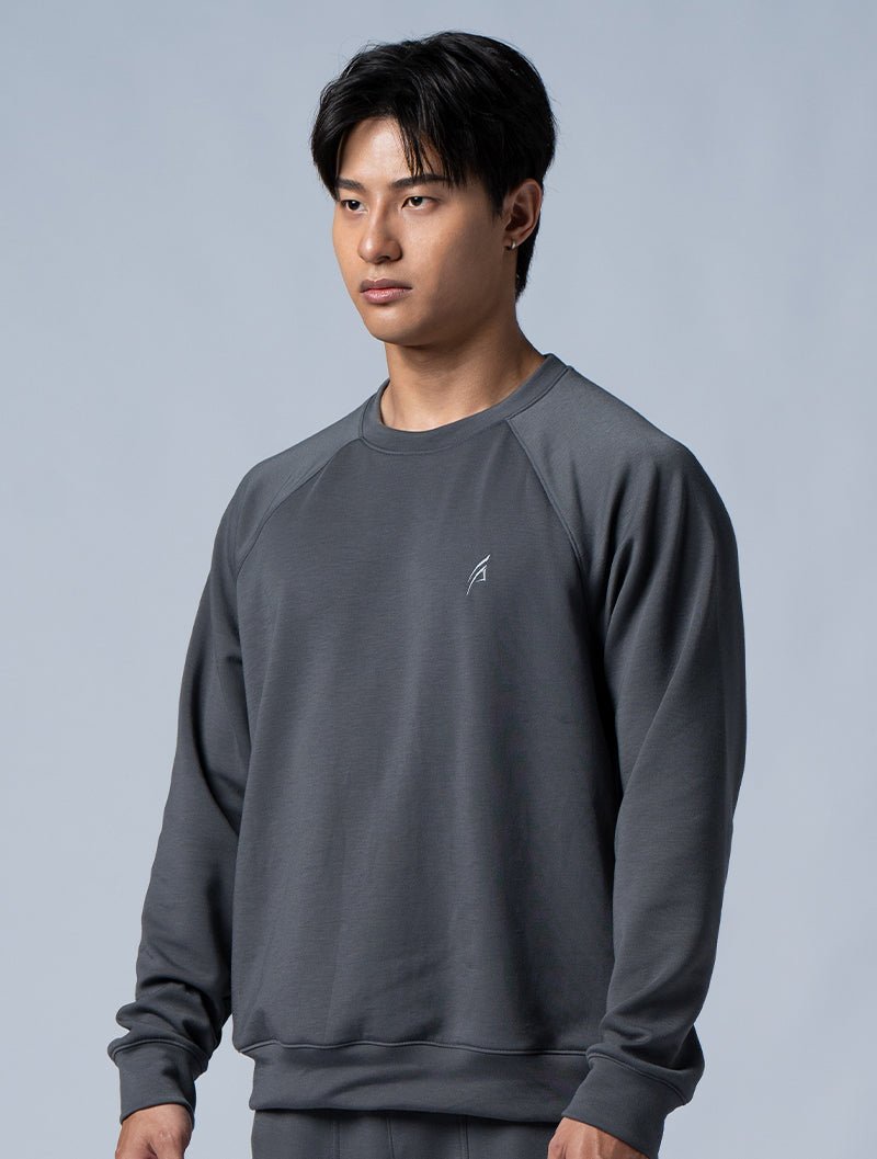 SIRO™ - Dual 拉克蘭袖休閒上衣 (深灰) - AROAK 機能健身服飾 | 專為健人打造