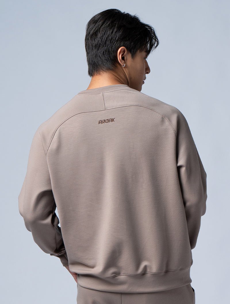 SIRO™ - Dual 拉克蘭袖休閒上衣 (棕卡其) - AROAK 機能健身服飾 | 專為健人打造