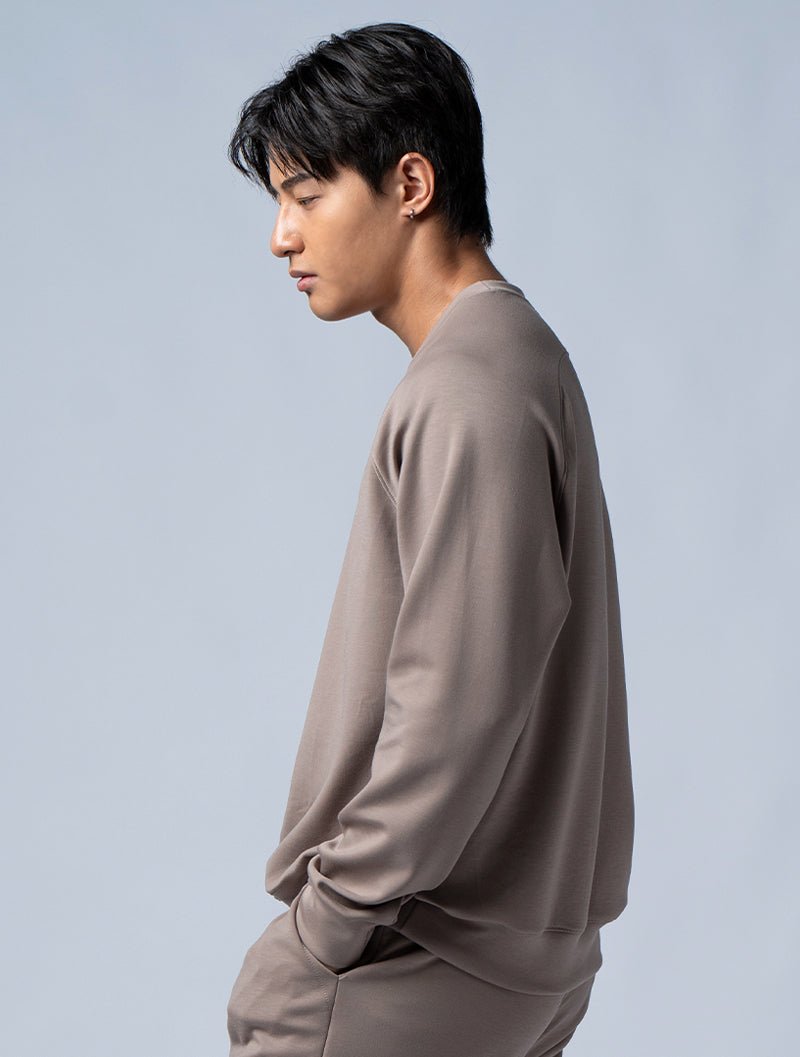 SIRO™ - Dual 拉克蘭袖休閒上衣 (棕卡其) - AROAK 機能健身服飾 | 專為健人打造