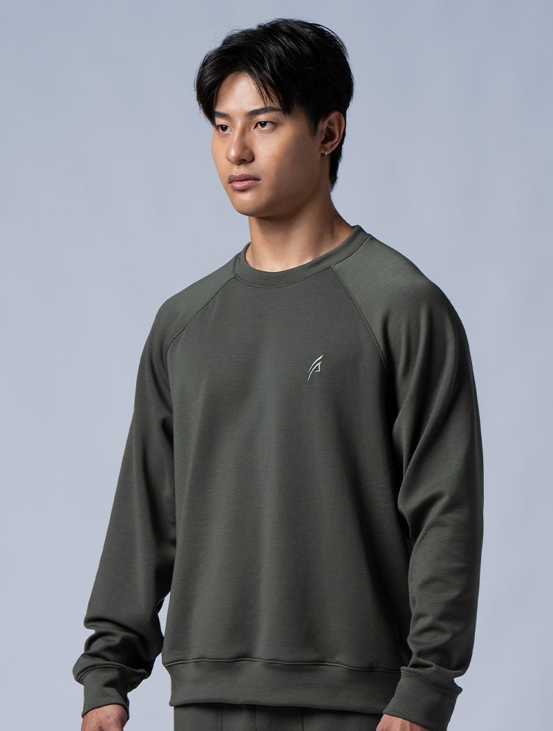 SIRO™ - Dual 拉克蘭袖休閒上衣 (墨綠) - AROAK 機能健身服飾 | 專為健人打造