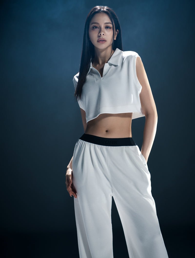 SIRO™ - Shield Polo領寬肩短版上衣 25 - 1 (深藍) - AROAK 機能健身服飾 | 專為健人打造