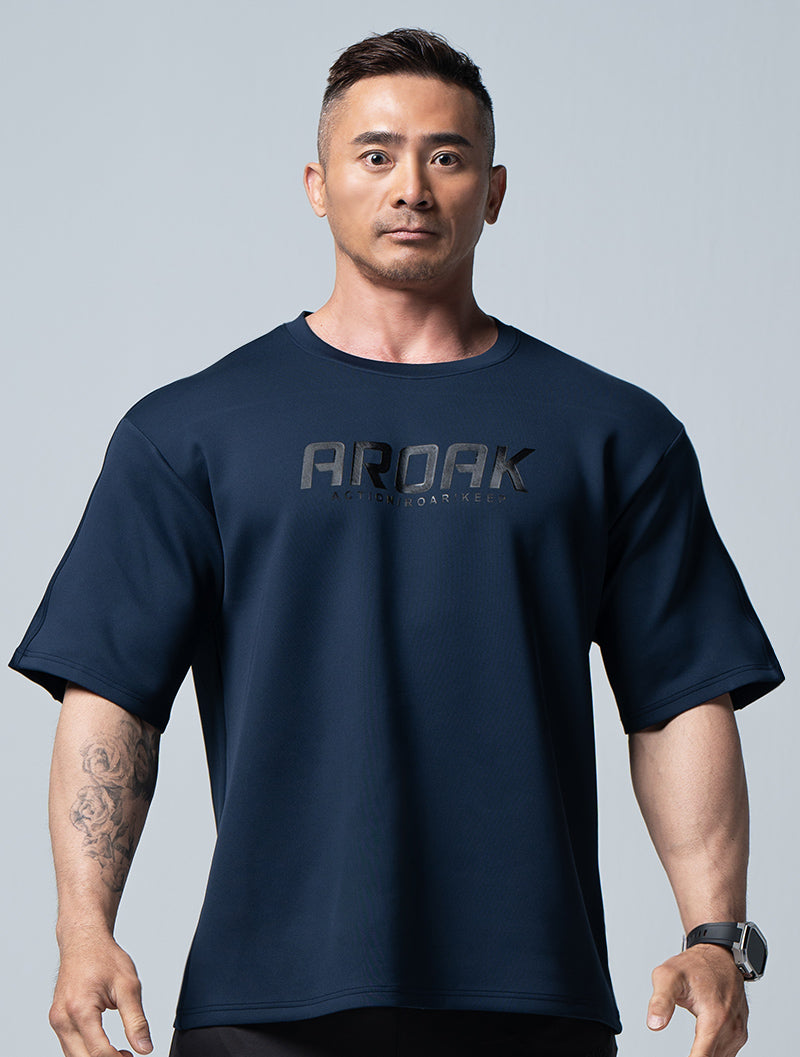 AirFlex™ AROAK OVERSIZED後袖剪接訓練上衣 (丈青)