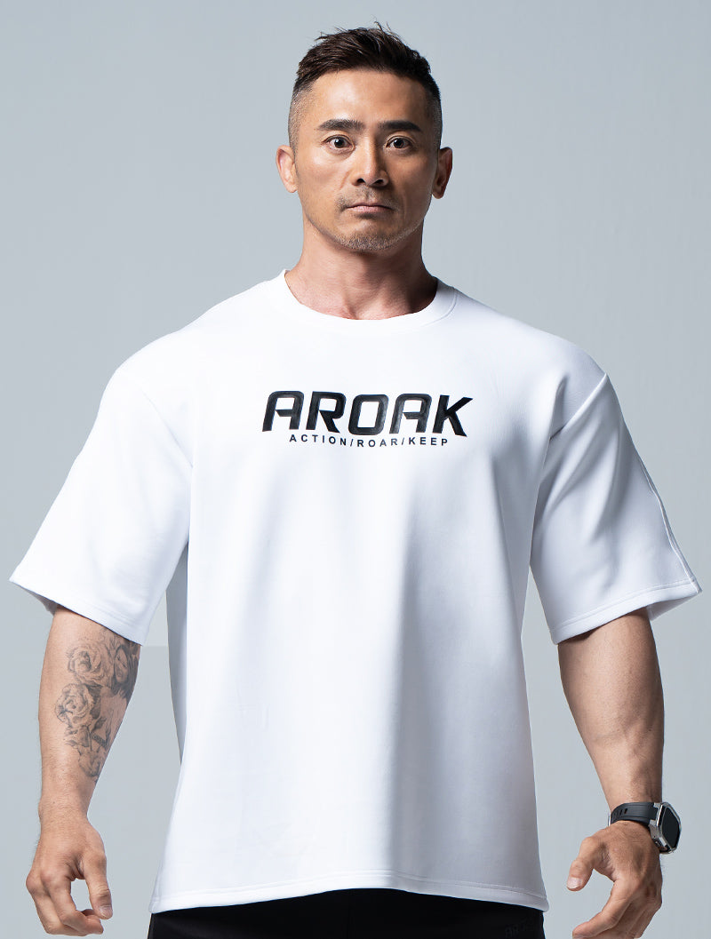 AirFlex™ AROAK OVERSIZED後袖剪接訓練上衣 (白)