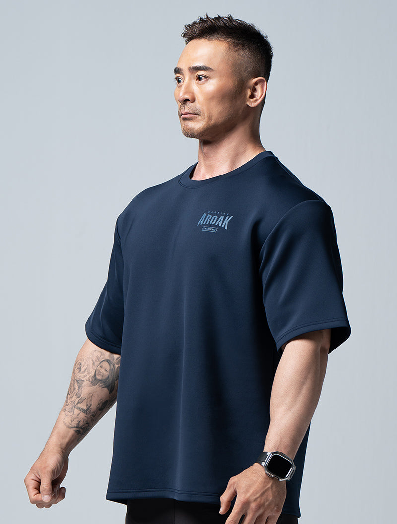 AirFlex™ 戰士的怒吼 OVERSIZED短袖上衣 (丈青)
