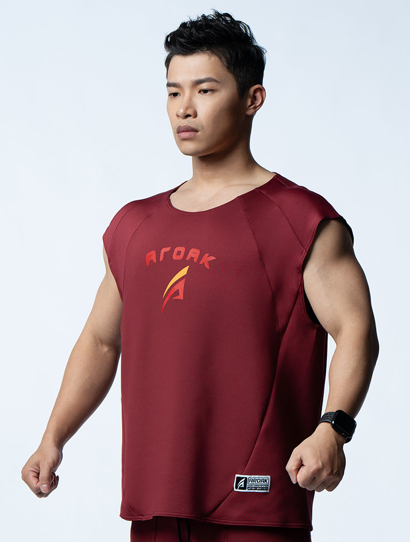 AirFlex™ 征服之道寬肩背心 (酒紅)
