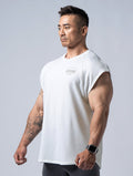 TENCEL FTE™ 拉克蘭袖寬版訓練背心 (白) - AROAK 機能健身服飾 | 專為健人打造