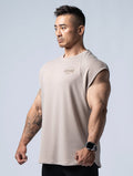 TENCEL FTE™ 拉克蘭袖寬版訓練背心 (卡其) - AROAK 機能健身服飾 | 專為健人打造