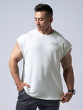 TENCEL FTE™ 拉克蘭袖寬版訓練背心 (白) - AROAK 機能健身服飾 | 專為健人打造