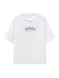 TENCEL FTE™ 戰士的怒吼機能厚磅天絲寬版上衣 (白) - AROAK 機能健身服飾 | 專為健人打造