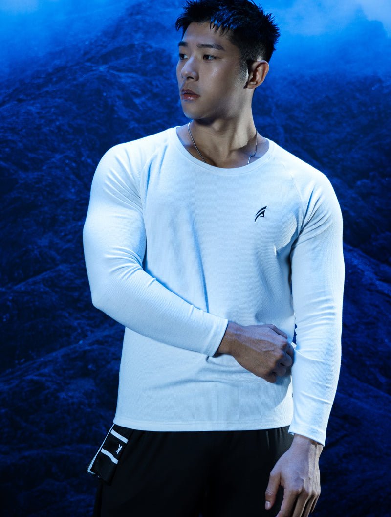 TENCEL™ - RIB 極簡肌感上衣 (黑) - AROAK 機能健身服飾 | 專為健人打造