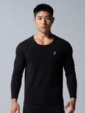 TENCEL™ - RIB 極簡肌感上衣 (黑) - AROAK 機能健身服飾 | 專為健人打造