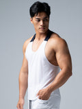 TENCEL™-SGL 休閒挖背背心 (白) - AROAK 機能健身服飾 | 專為健人打造