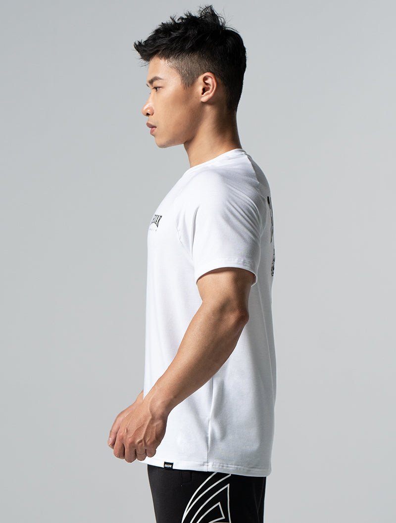TENCEL™ - SGL 王者試煉拉克蘭袖上衣 (白) - AROAK 機能健身服飾 | 專為健人打造