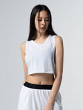TENCEL™ - SGL側挖短版背心 25 - 1 (白) - AROAK 機能健身服飾 | 專為健人打造