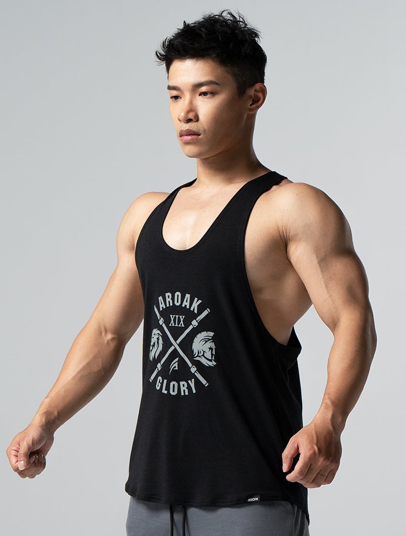 TENCEL™ - SGL 王者榮耀挖背背心 (黑) - AROAK 機能健身服飾 | 專為健人打造