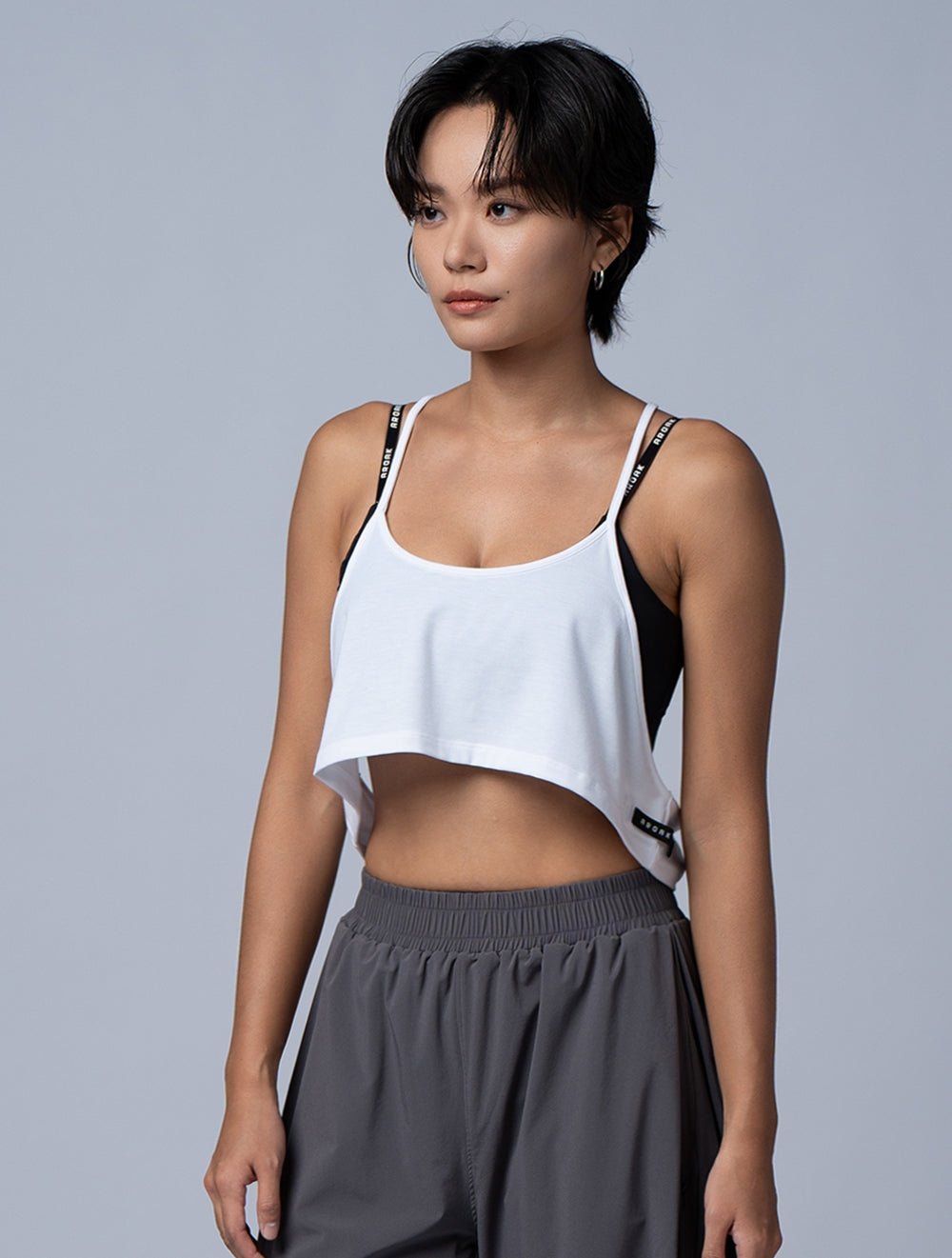 TENCEL™-SGL 交織外罩背心 (白) - AROAK 機能健身服飾 | 專為健人打造