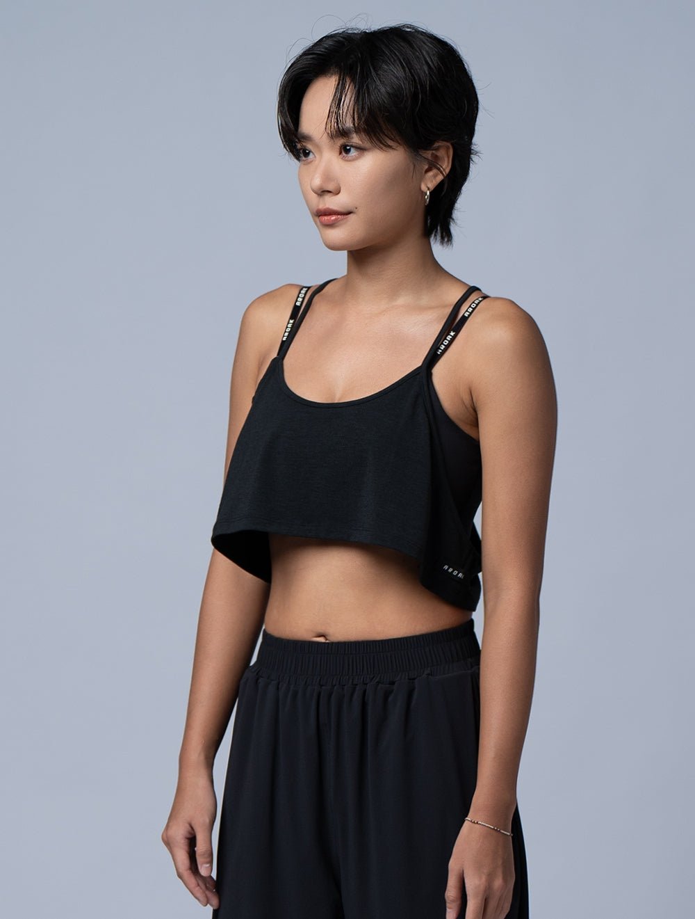 TENCEL™-SGL 交織外罩背心 (黑) - AROAK 機能健身服飾 | 專為健人打造