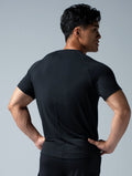 TENCEL™-SGL 休閒拉克蘭短袖上衣 (黑) - AROAK 機能健身服飾 | 專為健人打造