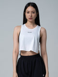 TuckAir™ 輕感短版背心 (白) - AROAK 機能健身服飾 | 專為健人打造